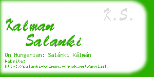 kalman salanki business card