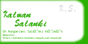 kalman salanki business card